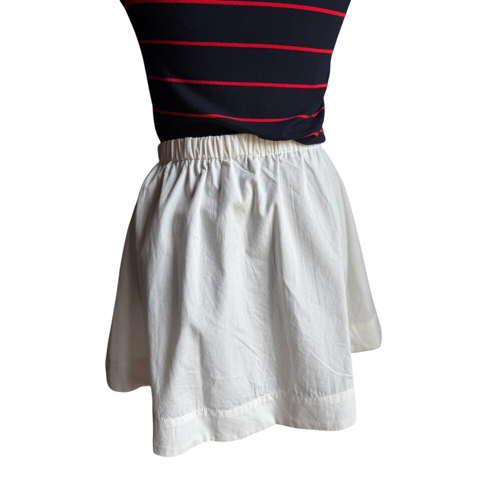 Free-est Free People Cream Cotton Mini Skirt Medium Elastic Waist Pockets